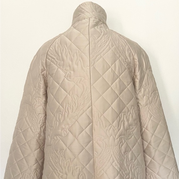 Vintage Inspired Satin Coat *Medium* Quilted Formal Wedding Bridal Evening Coat - Picture 6 of 10